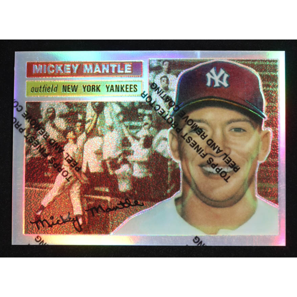 Mickey Mantle 1996 Topps Mantle Finest Refractors 1956 Topps #6 at PristineAuction.com