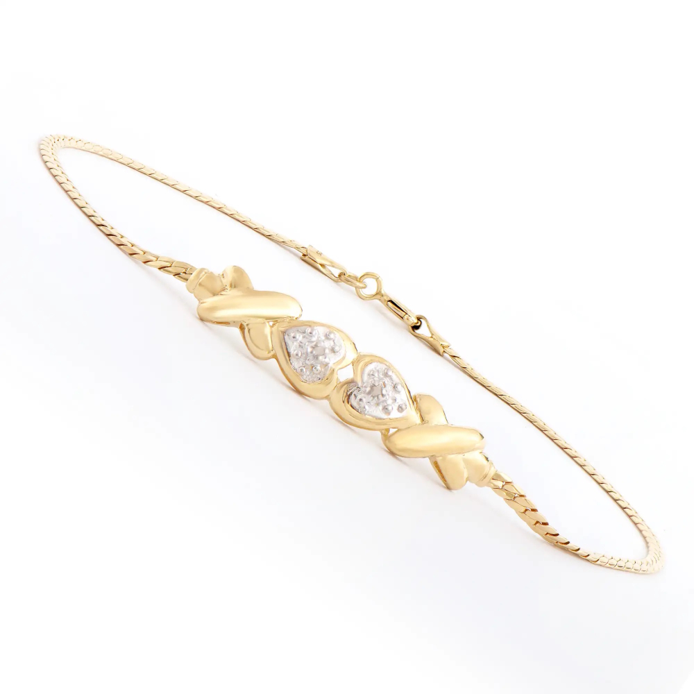 .05 CTW Natural Diamonds 18K Gold Plated Designer Bracelet 7.5 Inches | Estimated Retail Value: $1,859 (AMG) at PristineAuction.com