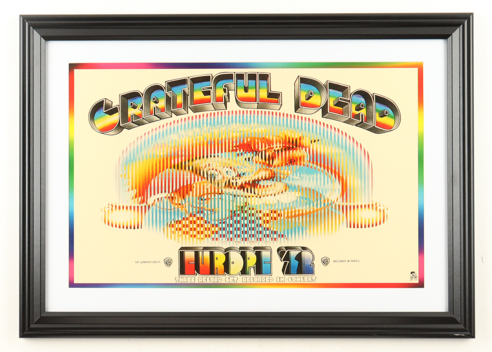 1972 "Grateful Dead" Europe Tour Custom Framed Poster at PristineAuction.com 1972 "Grateful Dead" Europe Tour Custom Framed Poster at PristineAuction.com