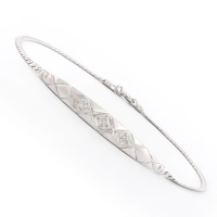 .08 CTW Natural Diamonds Rhodium Plated Designer Bracelet 7.5 Inches | Estimated Retail Value: $1,859 (AMG) at PristineAuction.com