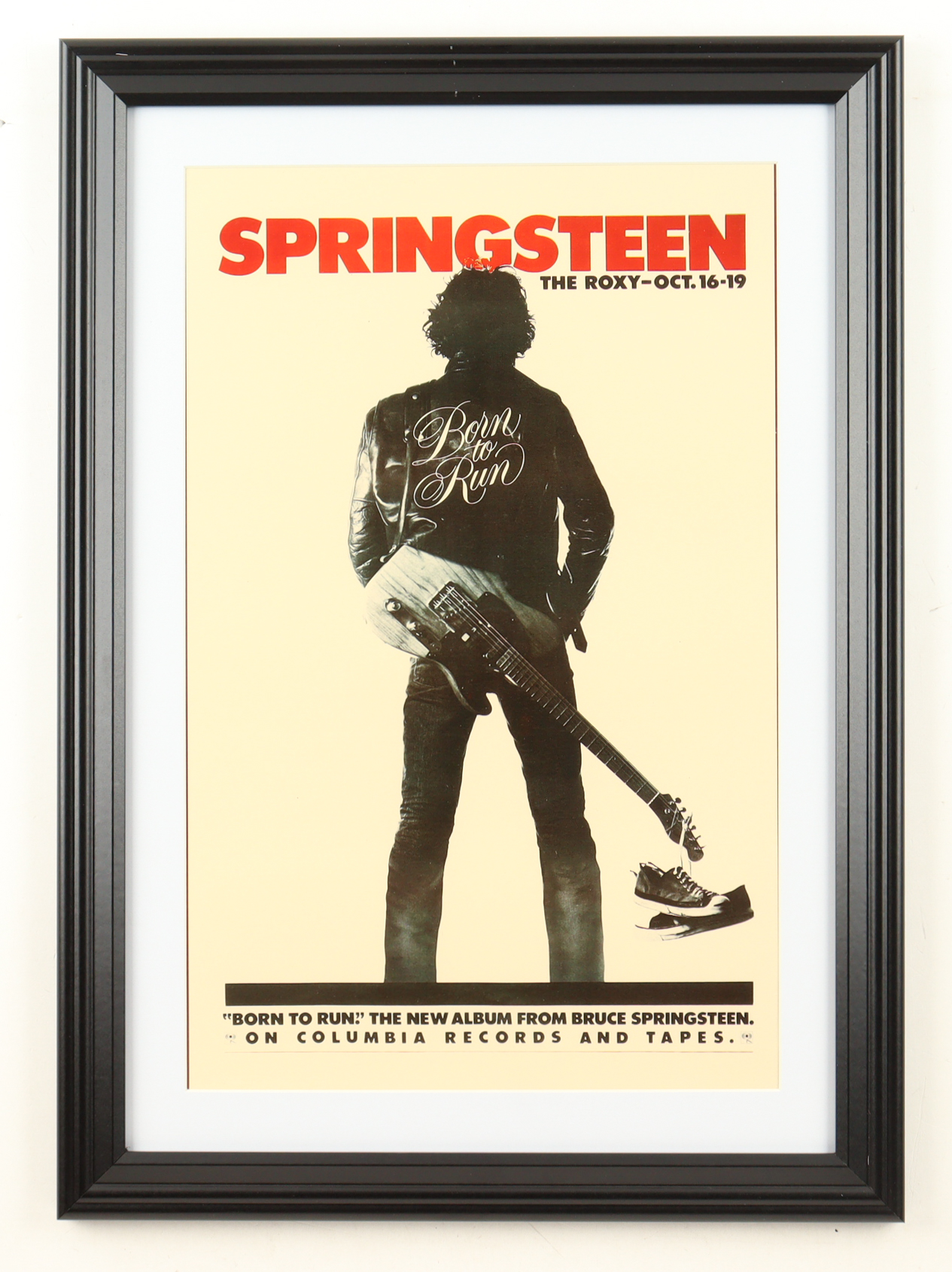 1975 "Bruce Springsteen" The Roxy Concert Custom Framed Poster at PristineAuction.com 1975 "Bruce Springsteen" The Roxy Concert Custom Framed Poster at PristineAuction.com