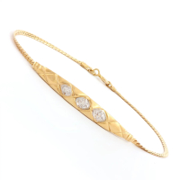 .08 CTW Natural Diamonds 18K Gold Plated Designer Bracelet 7.5" | Estimated Retail Value: $1,859 (AMG) at PristineAuction.com