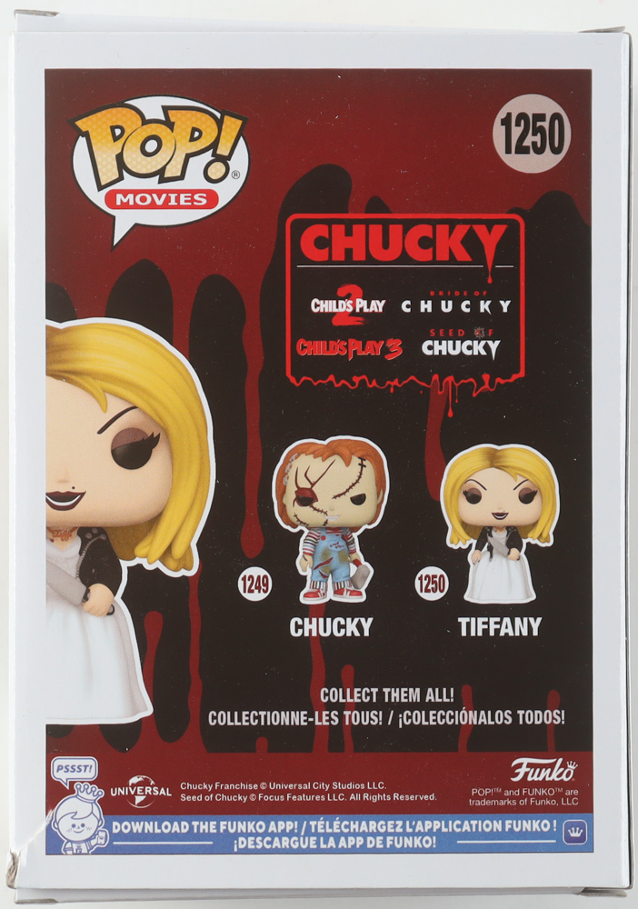 Jennifer Tilly Signed "Bride of Chucky" #1250 Tiffany Funko Pop! Vinyl Figure (PSA) at PristineAuction.com Jennifer Tilly Signed "Bride of Chucky" #1250 Tiffany Funko Pop! Vinyl Figure (PSA) at PristineAuction.com