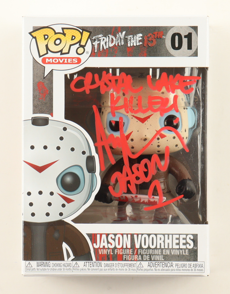 Ari Lehman Signed "Friday the 13th" #01 Jason Voorhees Funko Pop! Vinyl Figure Inscribed "Crystal Lake Killer!" & "Jason 1" (Beckett) at PristineAuction.com Ari Lehman Signed "Friday the 13th" #01 Jason Voorhees Funko Pop! Vinyl Figure Inscribed "Crystal Lake Killer!" & "Jason 1" (Beckett) at PristineAuction.com