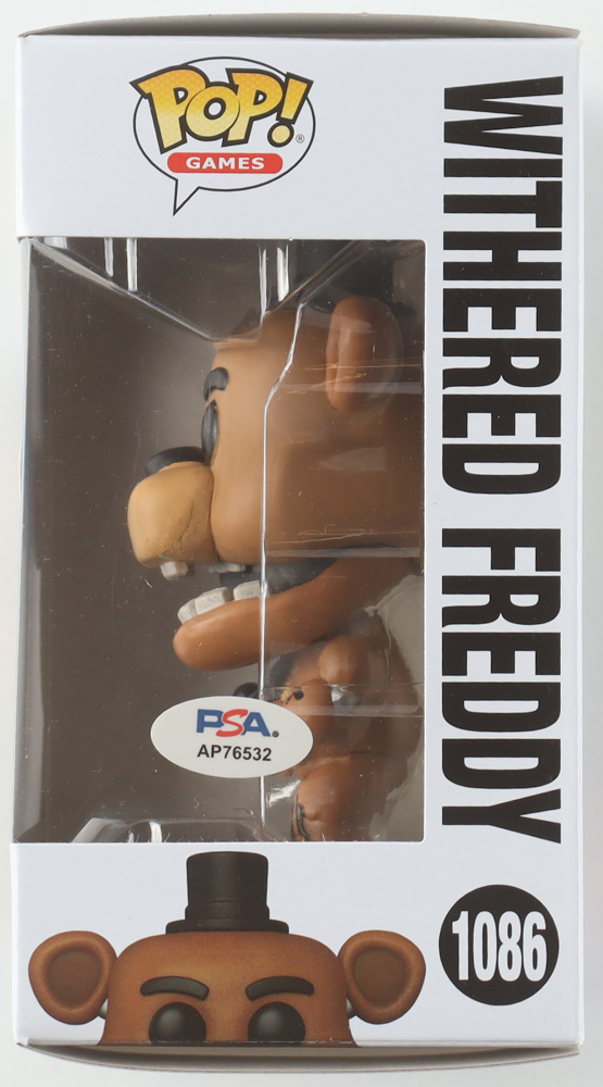 Josh Hutcherson Signed "Five Nights at Freddy's" #1086 Withered Freddy Funko Pop! Vinyl Figure (PSA) at PristineAuction.com Josh Hutcherson Signed "Five Nights at Freddy's" #1086 Withered Freddy Funko Pop! Vinyl Figure (PSA) at PristineAuction.com