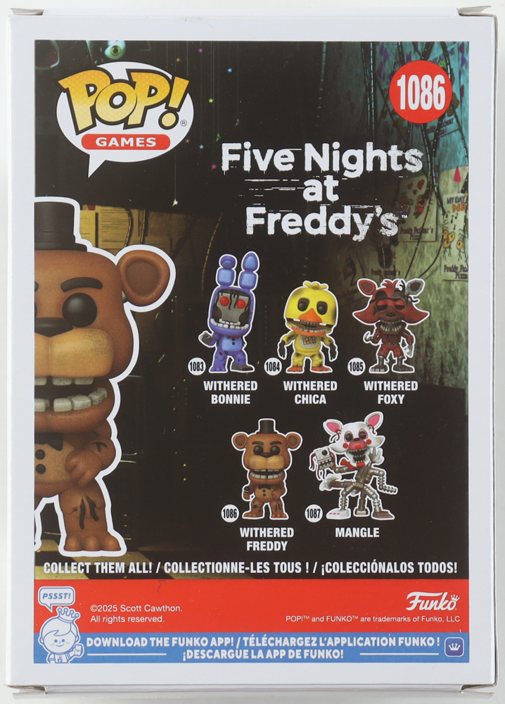 Josh Hutcherson Signed "Five Nights at Freddy's" #1086 Withered Freddy Funko Pop! Vinyl Figure (PSA) at PristineAuction.com Josh Hutcherson Signed "Five Nights at Freddy's" #1086 Withered Freddy Funko Pop! Vinyl Figure (PSA) at PristineAuction.com