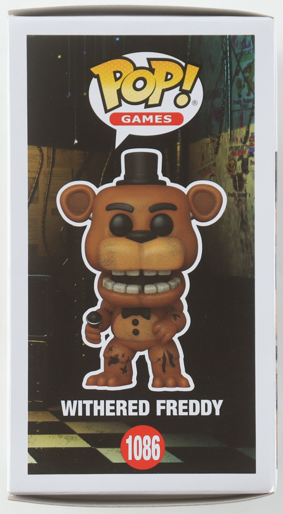 Josh Hutcherson Signed "Five Nights at Freddy's" #1086 Withered Freddy Funko Pop! Vinyl Figure (PSA) at PristineAuction.com Josh Hutcherson Signed "Five Nights at Freddy's" #1086 Withered Freddy Funko Pop! Vinyl Figure (PSA) at PristineAuction.com