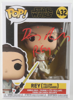 Daisy Ridley Signed "Star Wars" #432 Rey (Yellow Lightsaber) Bobble-Head Funko Pop! Vinyl Figure Inscribed "Rey" (Beckett) at PristineAuction.com
