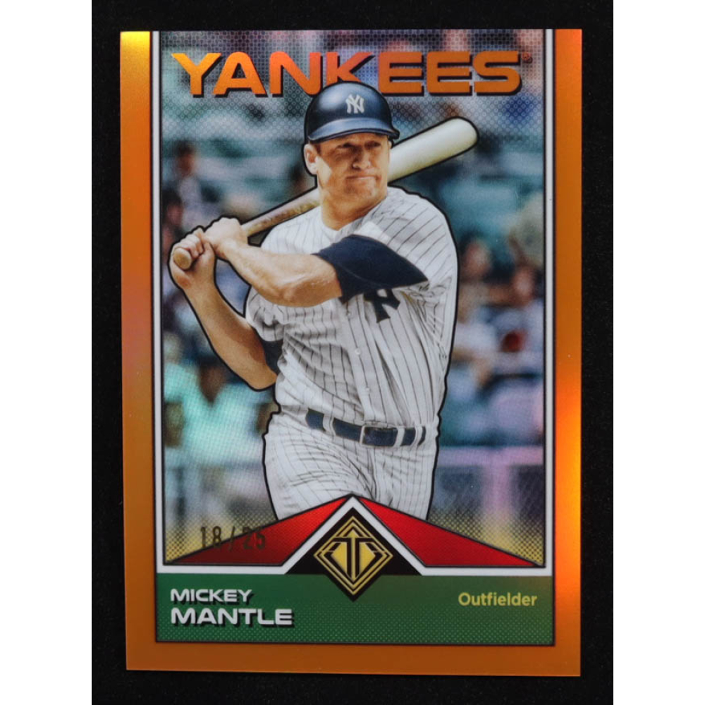 Mickey Mantle 2024 Topps Transcendent Orange Refractors #91 #18/25 at PristineAuction.com