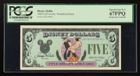 1987 Disneyland $5 Dollar Dollar Note Goofy / Steamboat (PCGS Superb Gem New 67 PPQ) at PristineAuction.com
