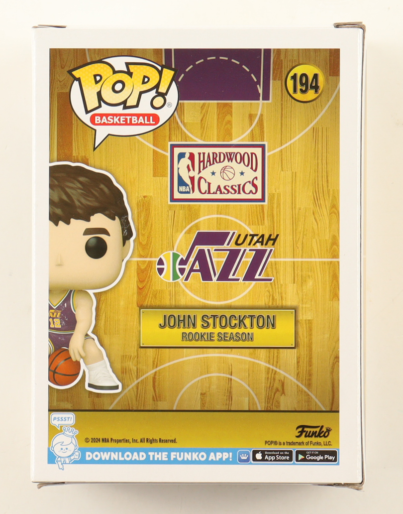 John Stockton Signed Utah Jazz #194 Funko Pop! Vinyl Figure (Beckett) at PristineAuction.com John Stockton Signed Utah Jazz #194 Funko Pop! Vinyl Figure (Beckett) at PristineAuction.com