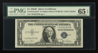 1935-D U.S. $1 Silver Certificate 'Star' Note - Fr. 1613 - 18 Subject Sheet (*D Block) Signed: Clark / Snyder (PMG Gem Uncirculated 65 EPQ) at PristineAuction.com