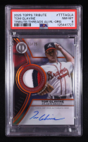 Tom Glavine 2025 Topps Tribute Tribute to Threads Autograph Relics Orange #TTTA-GLA #19/25 at PristineAuction.com