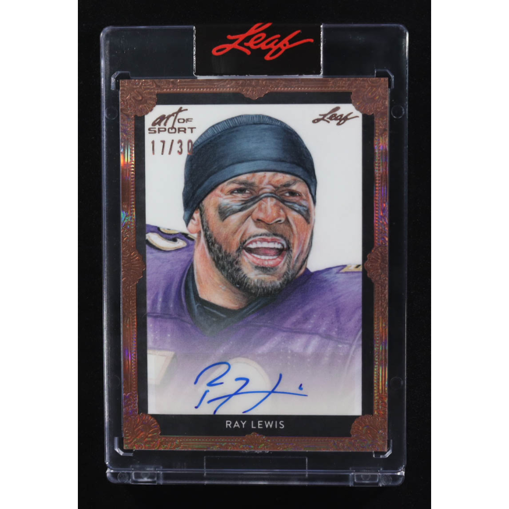 Ray Lewis 2021 Leaf Art of Sport Bronze #BARL1 #17/30 at PristineAuction.com