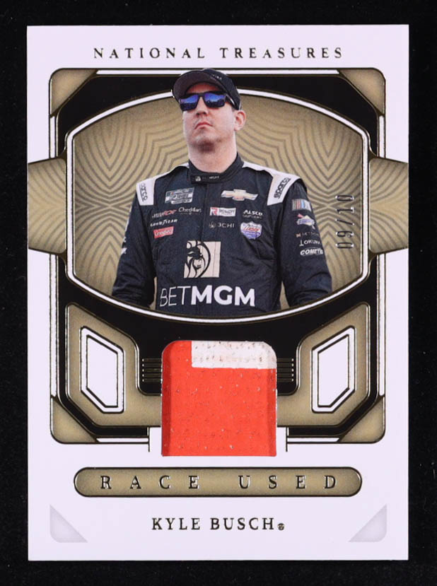 Kyle Busch 2023 Panini National Treasures Race Used Firesuits Prime #7 #9/10 at PristineAuction.com Kyle Busch 2023 Panini National Treasures Race Used Firesuits Prime #7 #9/10 at PristineAuction.com