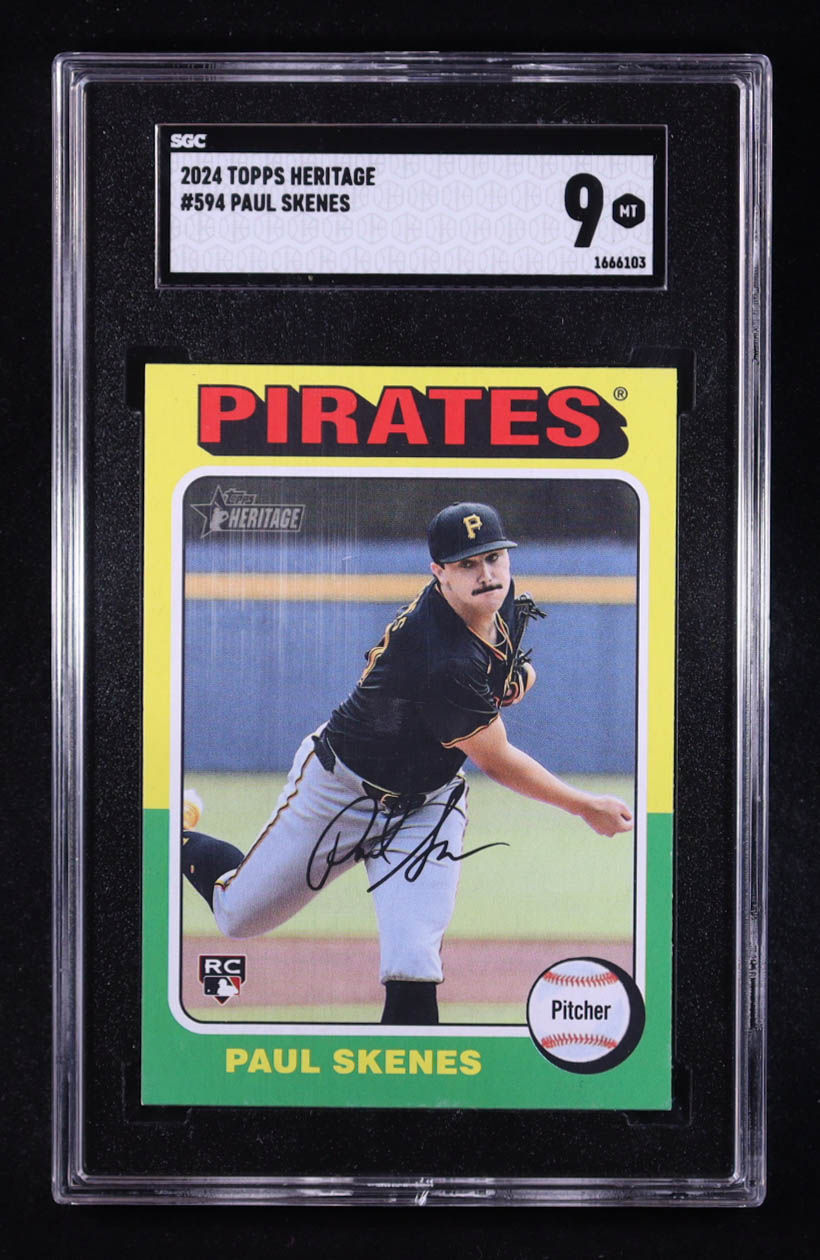 Paul Skenes 2024 Topps Heritage #594 RC (SGC 9) at PristineAuction.com Paul Skenes 2024 Topps Heritage #594 RC (SGC 9) at PristineAuction.com