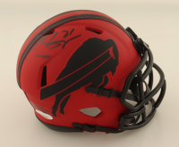 Jordan Poyer Signed Bills Rave Alternate Speed Mini Helmet (JSA) at PristineAuction.com