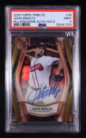 John Smoltz 2025 Topps Tribute Pillars of the Game Autographs Gold #PTGA-JS #51/75 (PSA 9) at PristineAuction.com