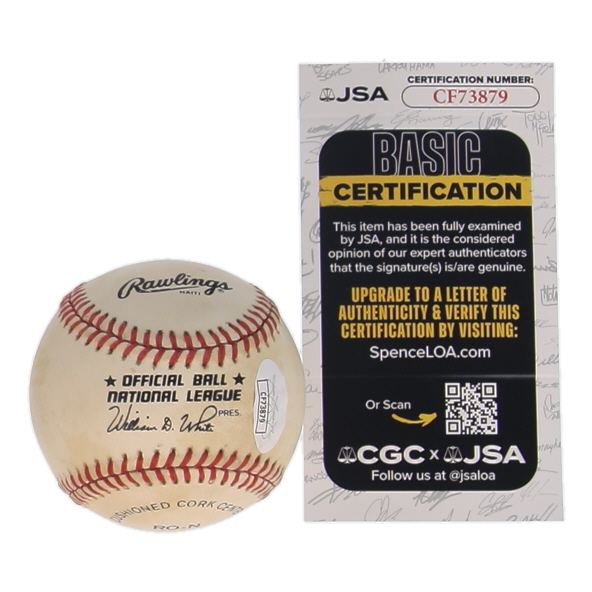 Eddie Mathews Signed ONL Baseball (JSA) at PristineAuction.com Eddie Mathews Signed ONL Baseball (JSA) at PristineAuction.com