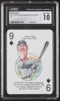 Aaron Judge 2018 New York Yankees Baseball Heros Nine of Spades Playing Card (CGC 10) at PristineAuction.com
