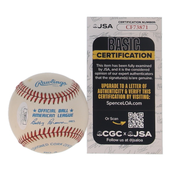 Don Larsen Signed OAL Baseball Inscribed "10-8-56" (JSA) at PristineAuction.com Don Larsen Signed OAL Baseball Inscribed "10-8-56" (JSA) at PristineAuction.com