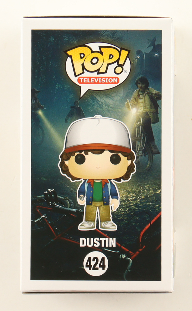 Gaten Matarazzo Signed "Stranger Things" #424 Dustin Funko Pop! Vinyl Figure (JSA) at PristineAuction.com Gaten Matarazzo Signed "Stranger Things" #424 Dustin Funko Pop! Vinyl Figure (JSA) at PristineAuction.com