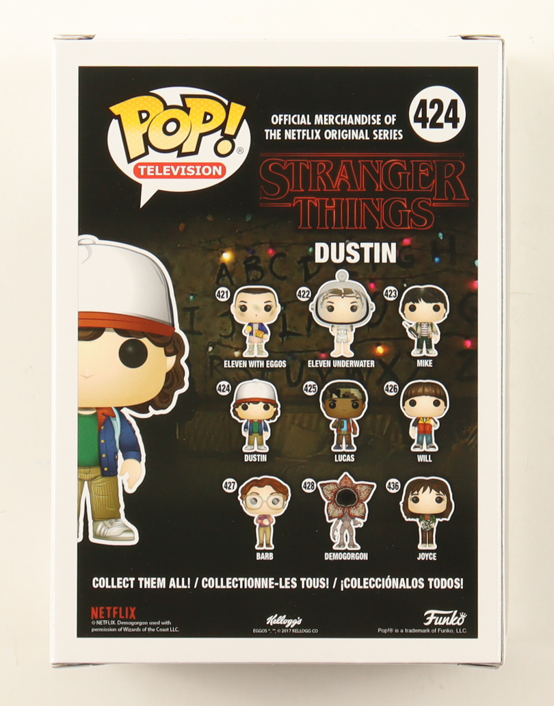 Gaten Matarazzo Signed "Stranger Things" #424 Dustin Funko Pop! Vinyl Figure (JSA) at PristineAuction.com Gaten Matarazzo Signed "Stranger Things" #424 Dustin Funko Pop! Vinyl Figure (JSA) at PristineAuction.com