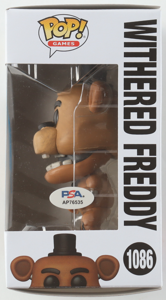 Josh Hutcherson Signed "Five Nights at Freddy's" #1086 Withered Freddy Funko Pop! Vinyl Figure (PSA) at PristineAuction.com Josh Hutcherson Signed "Five Nights at Freddy's" #1086 Withered Freddy Funko Pop! Vinyl Figure (PSA) at PristineAuction.com