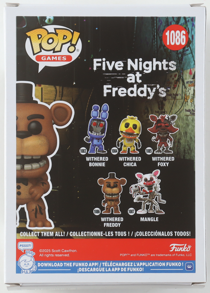 Josh Hutcherson Signed "Five Nights at Freddy's" #1086 Withered Freddy Funko Pop! Vinyl Figure (PSA) at PristineAuction.com Josh Hutcherson Signed "Five Nights at Freddy's" #1086 Withered Freddy Funko Pop! Vinyl Figure (PSA) at PristineAuction.com