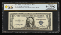 1935-D U.S. $1 Silver Certificate, Blue Seal - Fr. 1613W (J-G Block) Signed: Clark / Snyder (PCGS Choice Unc 64 PPQ) at PristineAuction.com