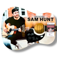 Sam Hunt Signed Custom Huntington Acoustic Guitar Inscribed "House Party" (JSA) at PristineAuction.com
