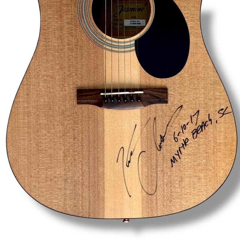 Kenny Chesney Signed Takamine Jasmine Accoustic Guitar Inscribed "Myrtle Beach, SC 6-10-17" (JSA) at PristineAuction.com Kenny Chesney Signed Takamine Jasmine Accoustic Guitar Inscribed "Myrtle Beach, SC 6-10-17" (JSA) at PristineAuction.com