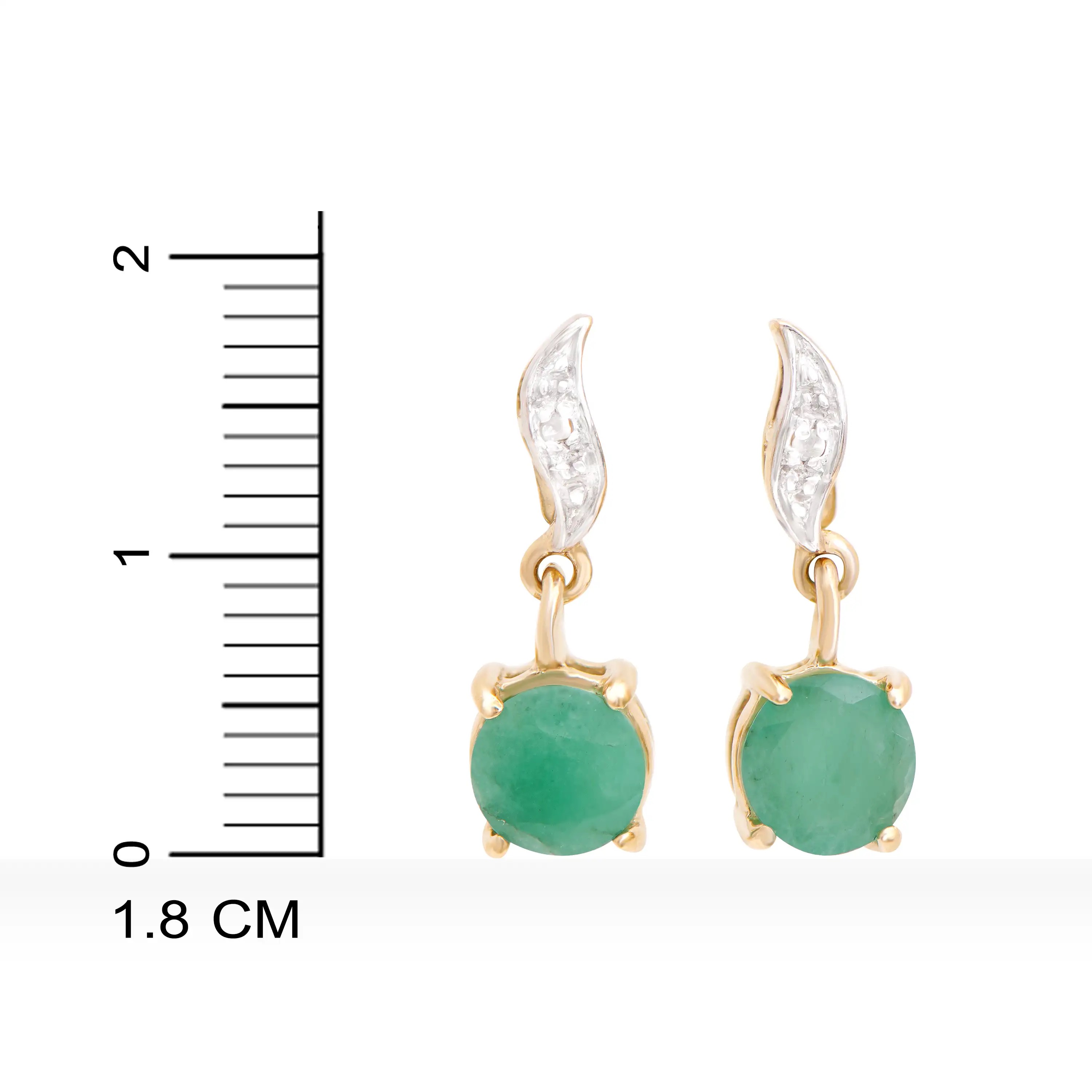 1.47 CTW Natural Diamonds & Emeralds 18K Gold Plated Designer Earrings | Estimated Retail Value: $1,359 (AMG) at PristineAuction.com 1.47 CTW Natural Diamonds & Emeralds 18K Gold Plated Designer Earrings | Estimated Retail Value: $1,359 (AMG) at PristineAuction.com