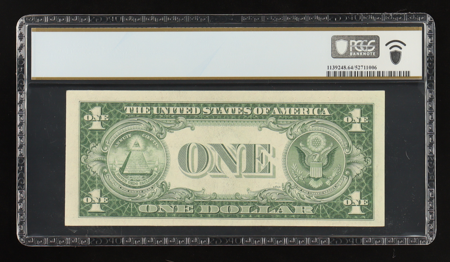 1935-D U.S. $1 Silver Certificate, Blue Seal - Fr. 1613W (Q-F Block) Signed: Clark / Snyder (PCGS Choice Unc 64 PPQ) at PristineAuction.com 1935-D U.S. $1 Silver Certificate, Blue Seal - Fr. 1613W (Q-F Block) Signed: Clark / Snyder (PCGS Choice Unc 64 PPQ) at PristineAuction.com