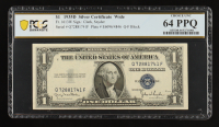 1935-D U.S. $1 Silver Certificate, Blue Seal - Fr. 1613W (Q-F Block) Signed: Clark / Snyder (PCGS Choice Unc 64 PPQ) at PristineAuction.com