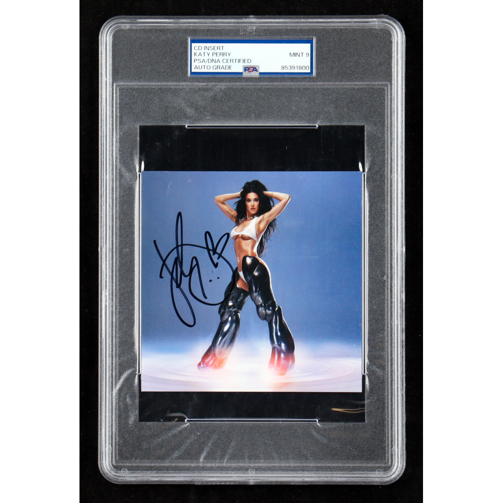 Katy Perry Signed "143" 5x5 CD Album Insert (PSA Autograph Grade 9) at PristineAuction.com Katy Perry Signed "143" 5x5 CD Album Insert (PSA Autograph Grade 9) at PristineAuction.com