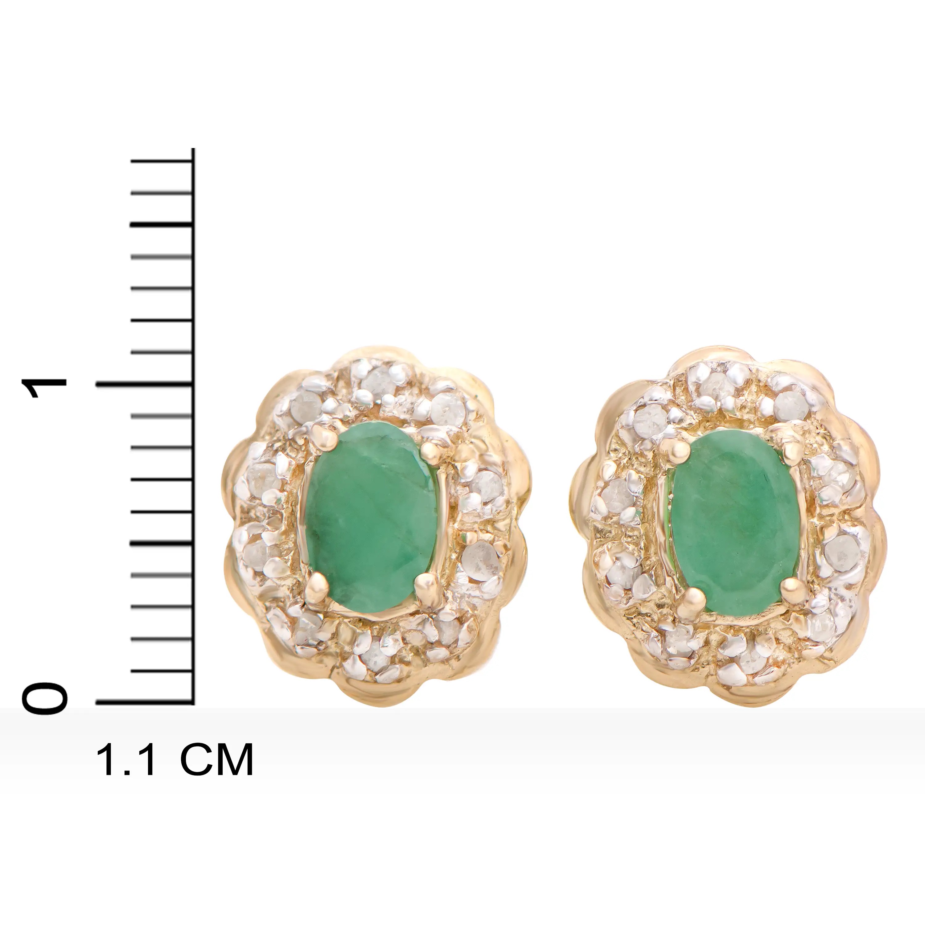 1.18 CTW Natural Diamonds & Emeralds 18K Gold Plated Designer Earrings  | Estimated Retail Value: $1,359 (AMG) at PristineAuction.com 1.18 CTW Natural Diamonds & Emeralds 18K Gold Plated Designer Earrings  | Estimated Retail Value: $1,359 (AMG) at PristineAuction.com
