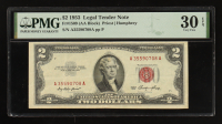 1953 U.S. $2 Legal Tender Note, Red Seal - Fr. 1509 (AA Block) Signed: Priest / Humphrey (PMG Very Fine 30 EPQ) at PristineAuction.com