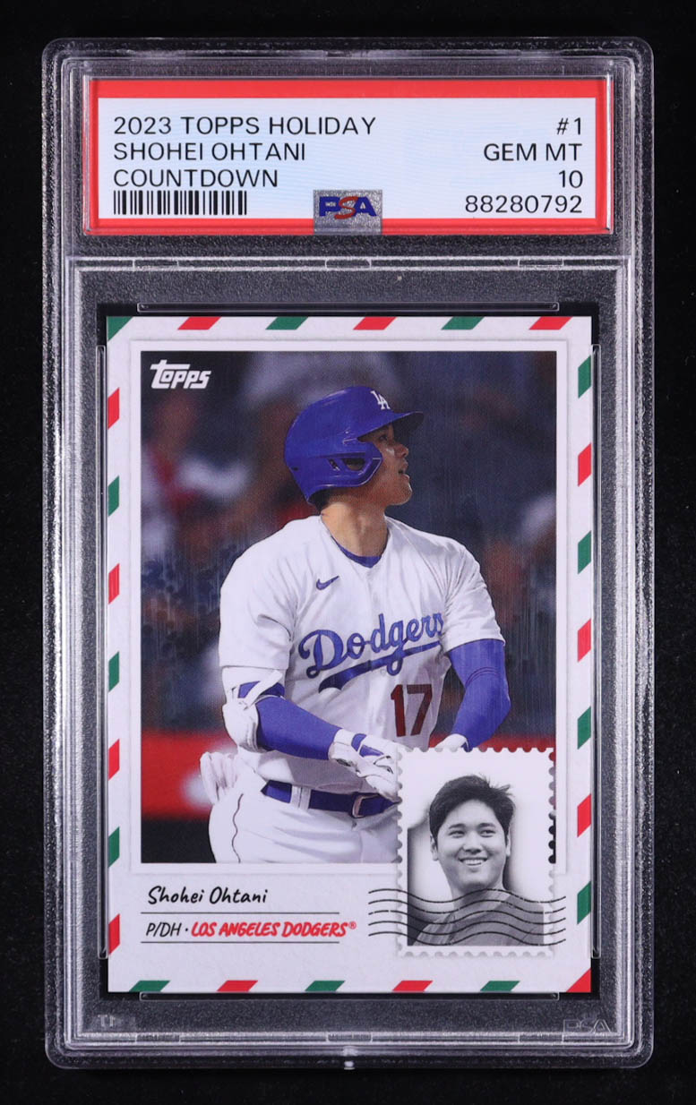 Shohei Ohtani 2023 Topps MLB Holiday Countdown #1 (PSA 10) at PristineAuction.com Shohei Ohtani 2023 Topps MLB Holiday Countdown #1 (PSA 10) at PristineAuction.com