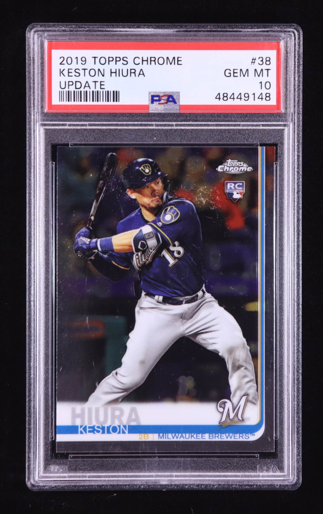 Keston Hiura 2019 Topps Chrome Update #38 RC (PSA 10)