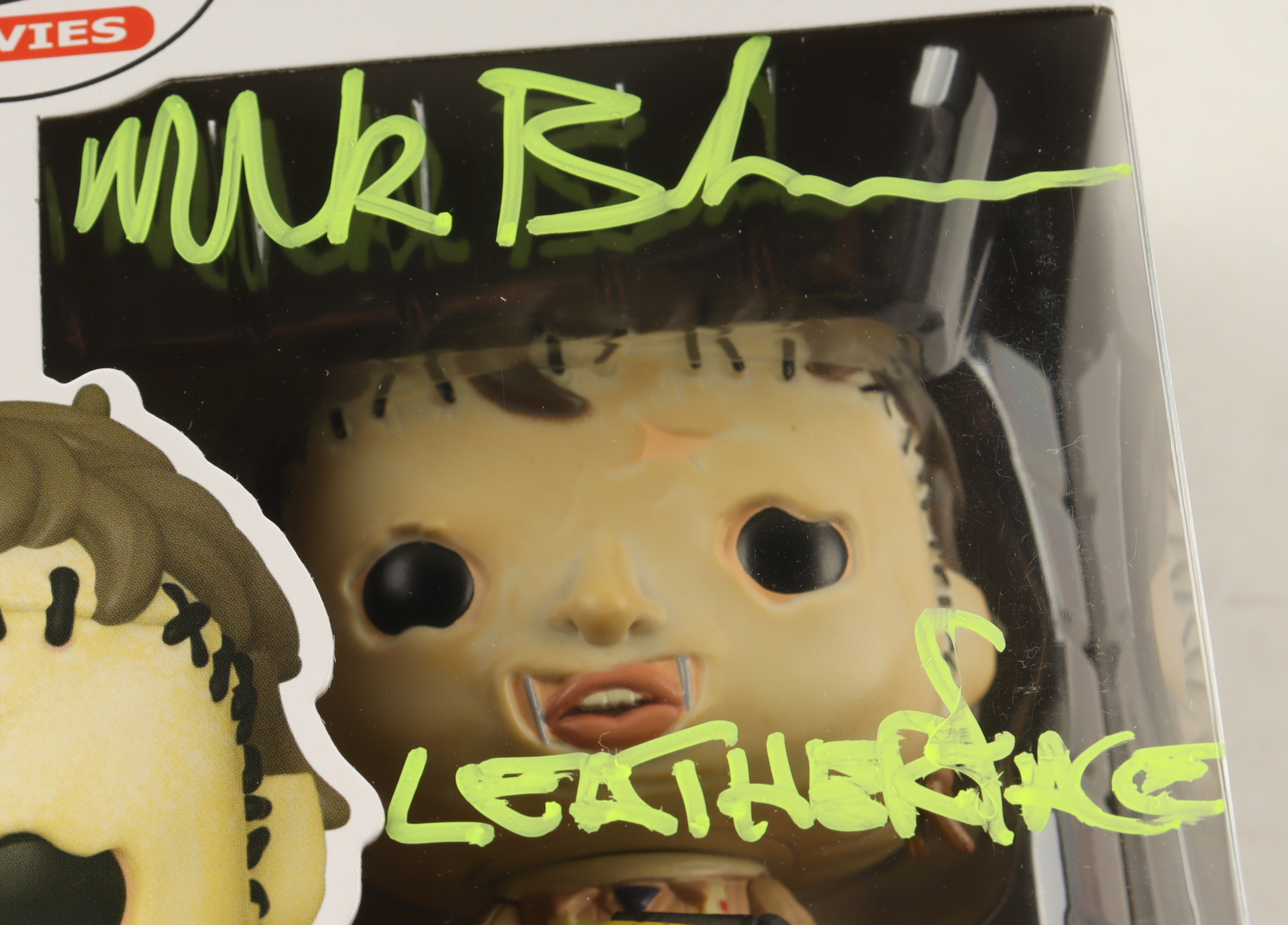 Mark Burnham Signed "The Texas Chainsaw Massacre" #1150 Leatherface Funko Pop! Vinyl Figure Inscribed "Leatherface" (JSA) at PristineAuction.com Mark Burnham Signed "The Texas Chainsaw Massacre" #1150 Leatherface Funko Pop! Vinyl Figure Inscribed "Leatherface" (JSA) at PristineAuction.com