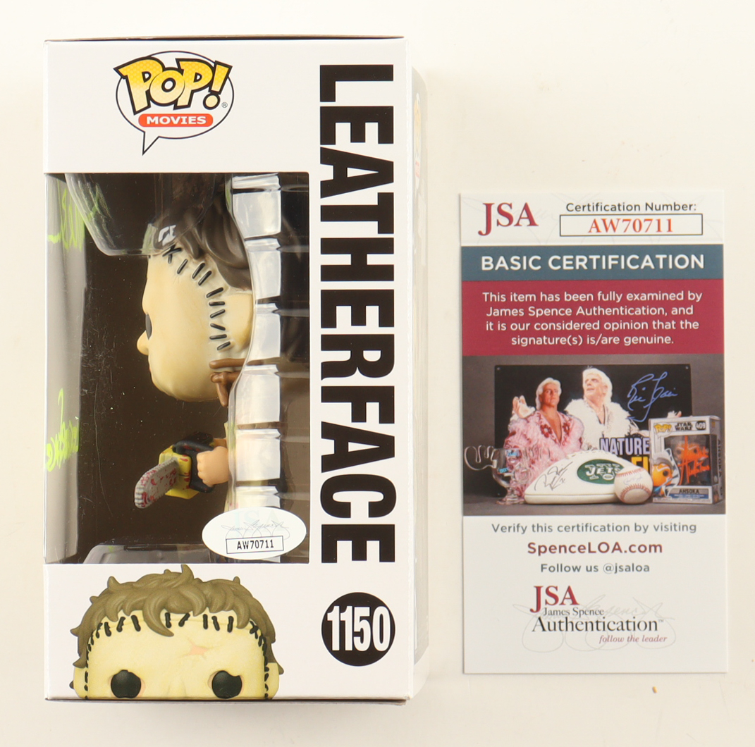 Mark Burnham Signed "The Texas Chainsaw Massacre" #1150 Leatherface Funko Pop! Vinyl Figure Inscribed "Leatherface" (JSA) at PristineAuction.com Mark Burnham Signed "The Texas Chainsaw Massacre" #1150 Leatherface Funko Pop! Vinyl Figure Inscribed "Leatherface" (JSA) at PristineAuction.com