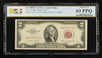 1953-B U.S. $2 Legal Tender Note, Red Seal - Fr. 1511 (AA Block) Signed: Smith / Dillon (PCGS Choice Unc 63 PPQ) at PristineAuction.com