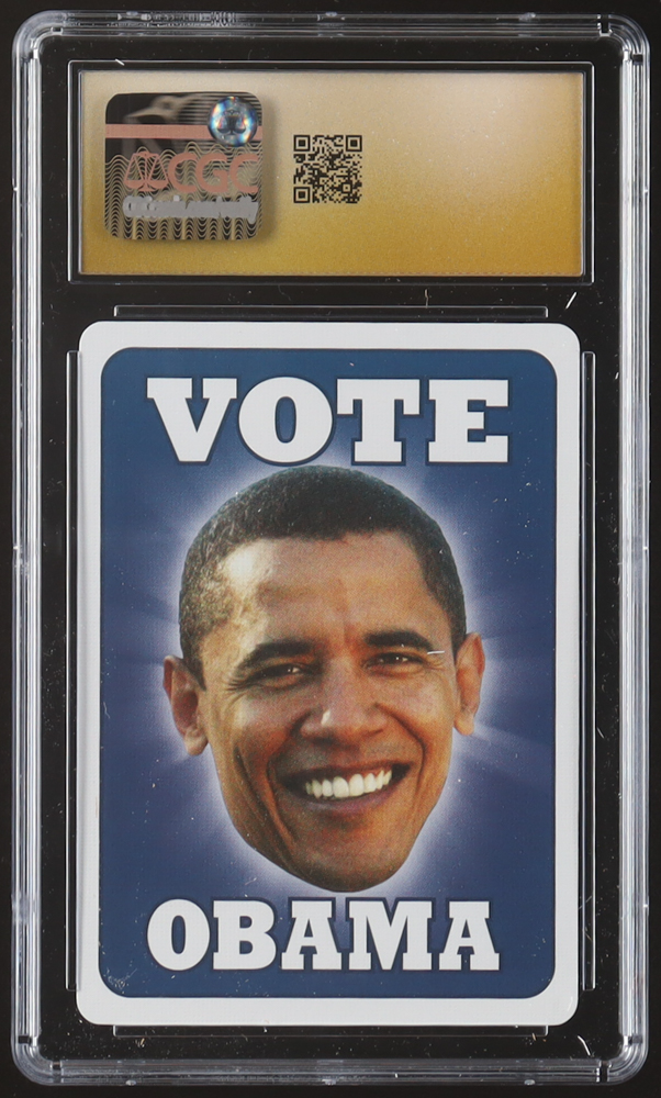 Michael Jordan 2008 Hero Decks Obama Presidential Deck Five of Clubs Playing Card (CGC 10 | Pristine Black Label) at PristineAuction.com Michael Jordan 2008 Hero Decks Obama Presidential Deck Five of Clubs Playing Card (CGC 10 | Pristine Black Label) at PristineAuction.com
