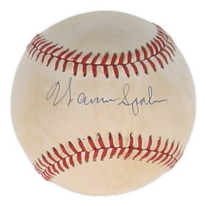 Warren Spahn Signed ONL Baseball (JSA) at PristineAuction.com Warren Spahn Signed ONL Baseball (JSA) at PristineAuction.com