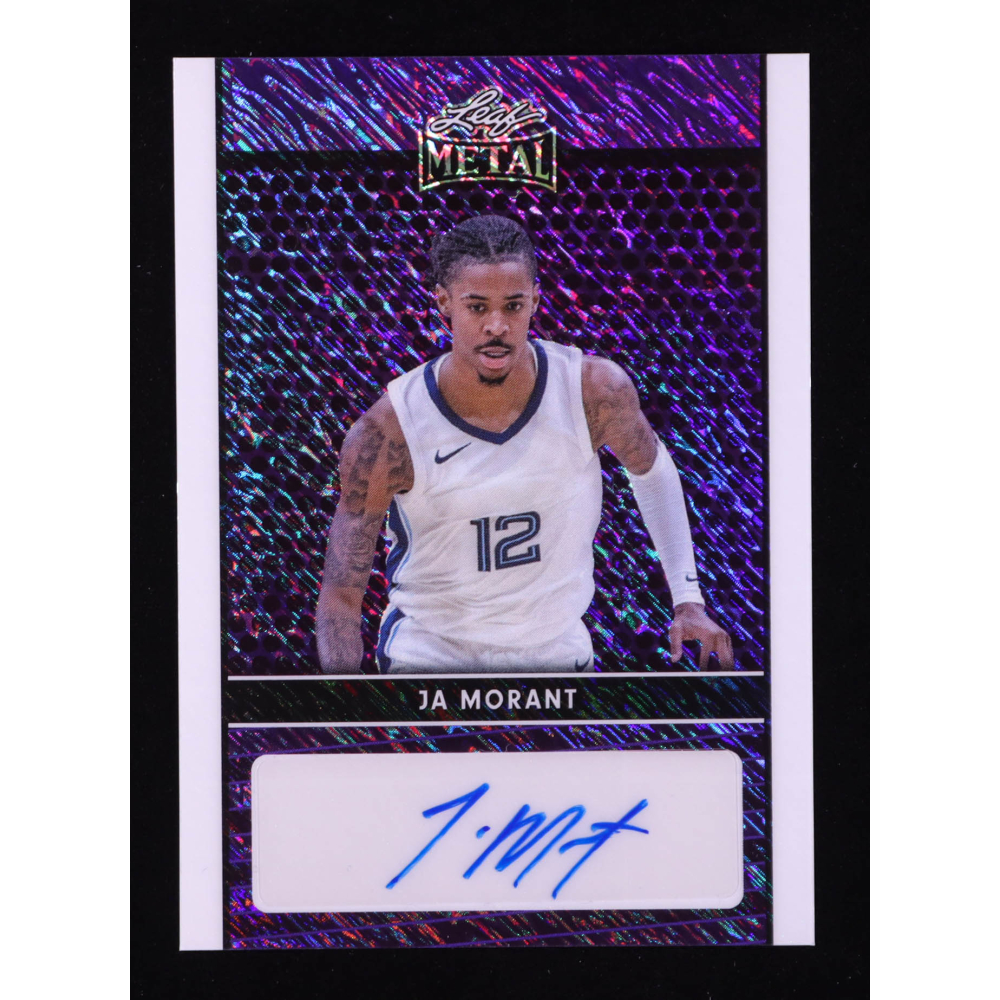 Ja Morant 2024 Leaf Metal Purple Shimmer #LAJM1 #1/7 at PristineAuction.com