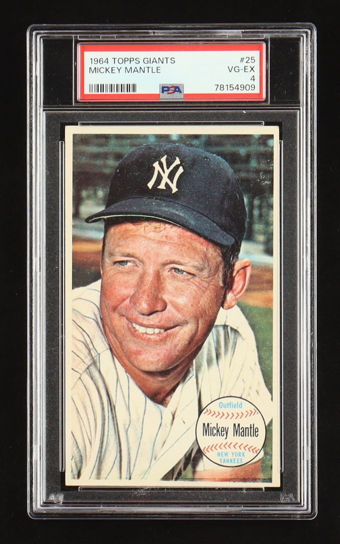 Mickey Mantle 1964 Topps Giants #25 (PSA 4) at PristineAuction.com Mickey Mantle 1964 Topps Giants #25 (PSA 4) at PristineAuction.com