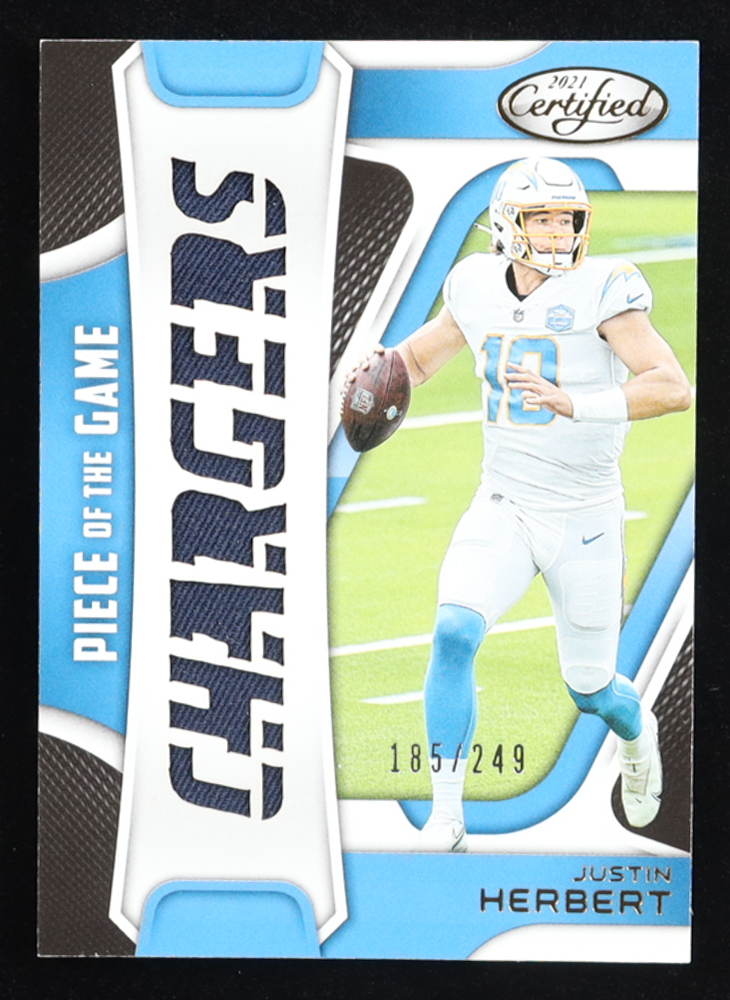 Justin Herbert 2021 Certified Piece of the Game #18 #185/249 at PristineAuction.com Justin Herbert 2021 Certified Piece of the Game #18 #185/249 at PristineAuction.com
