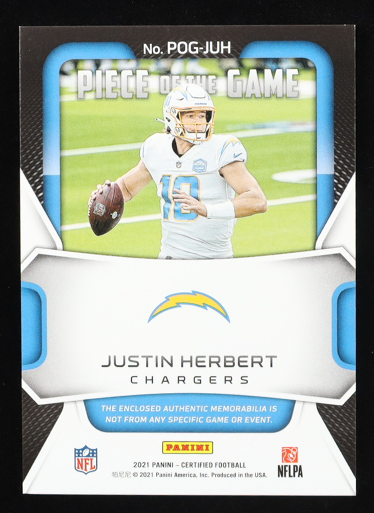 Justin Herbert 2021 Certified Piece of the Game #18 #185/249 at PristineAuction.com Justin Herbert 2021 Certified Piece of the Game #18 #185/249 at PristineAuction.com