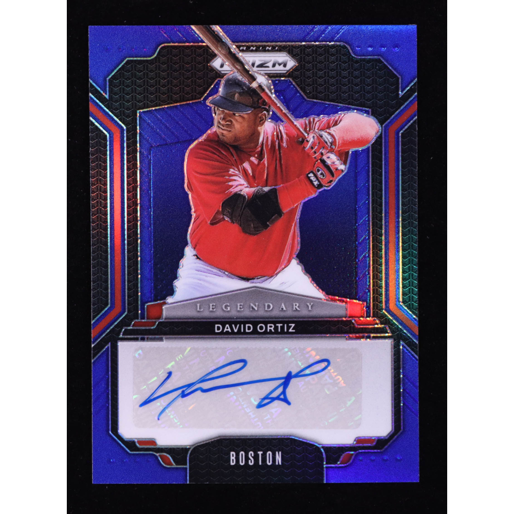 David Ortiz 2025 Panini Prizm Legendary Signatures Prizms Blue #10 #48/49 at PristineAuction.com